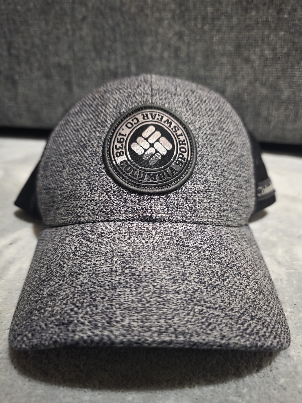 Columbia Heather Grey Patch Logo Trucker Cap